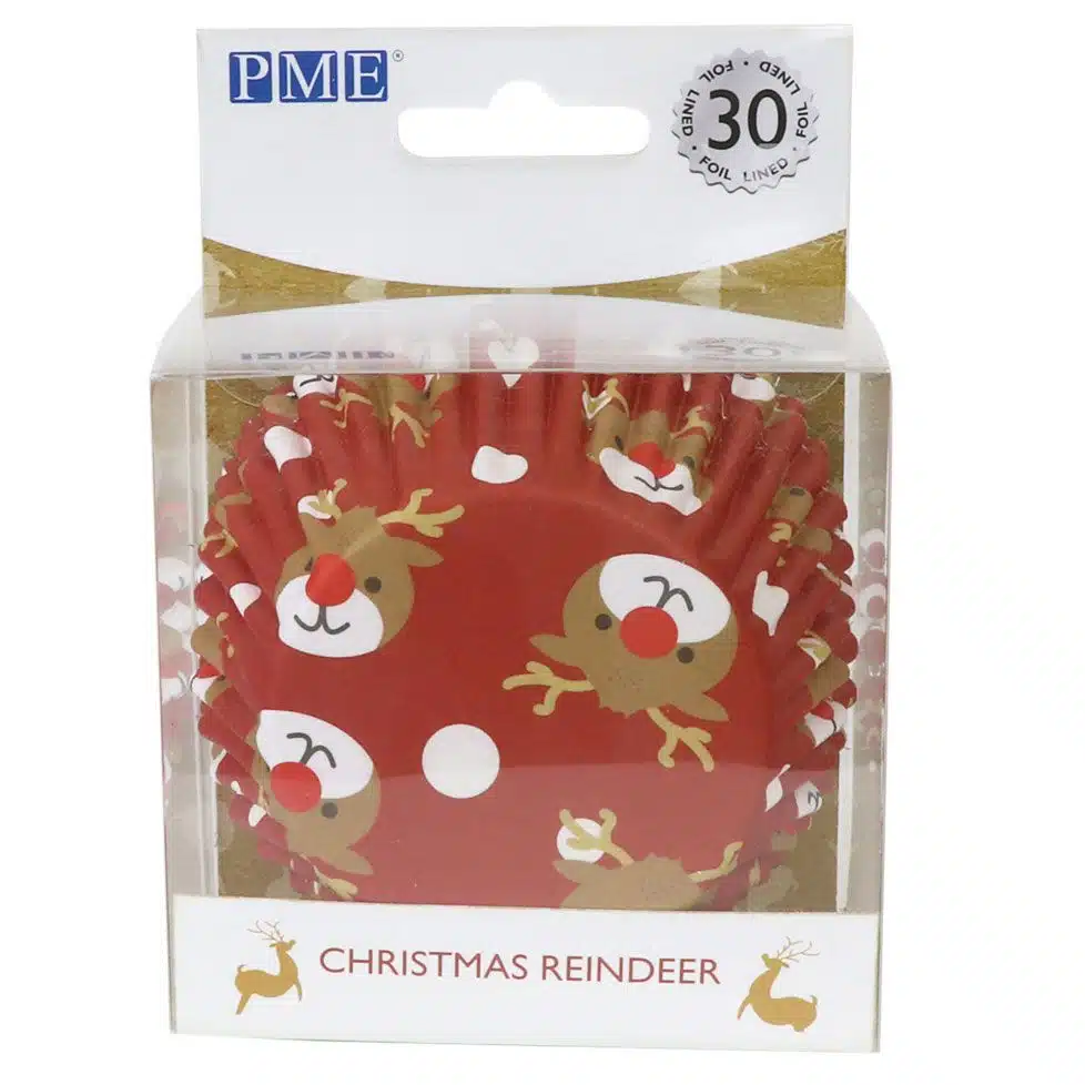 PME Foil Baking Cups Christmas Reindeer