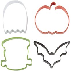Wilton Cookie Cutter Set Ghost/Pumpkin/Bat/Frankenstein