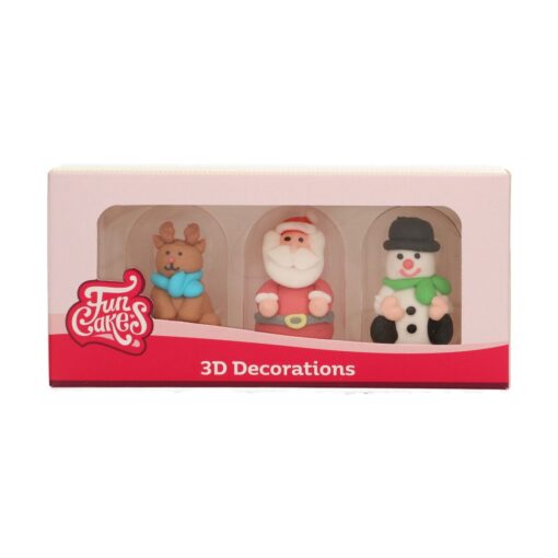 FunCakes Suikerdecoratie 3D Kerstfiguren