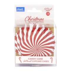 PME Foil Lined Baking Cups Candy Cane