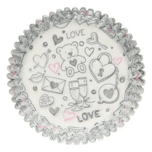 FunCakes Baking Cups Love Doodle