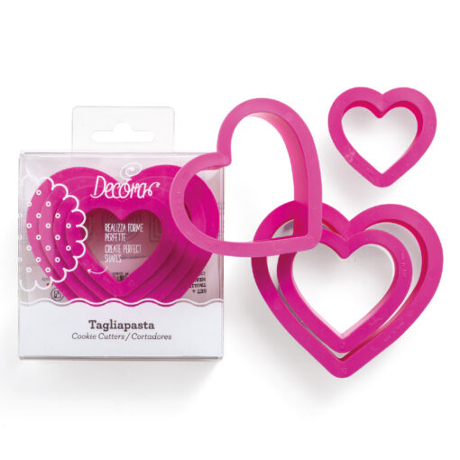 Decora Heart Cookie Cutter Set/4