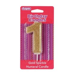 Culpitt Sparkle Gold Kaarsje 1