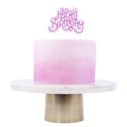 PME Taarttopper Kaars Happy Birthday Roze Glitter