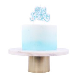 PME Taarttopper Kaars Happy Birthday Blauw Glitter