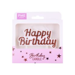 PME Taarttopper Kaars Happy Birthday Rose Gold