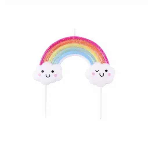PME Taarttopper Kaars Glitter Rainbow