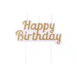 PME Taarttopper Kaars Happy Birthday Goud