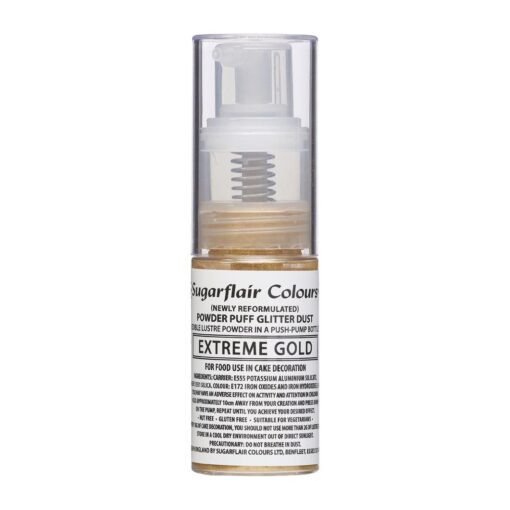 Sugarflair Pump Spray Glitter dust Extreme Gold