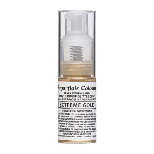 Sugarflair Pump Spray Glitter dust Extreme Gold