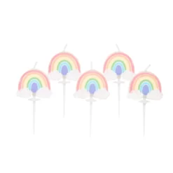 Anniversary House Pastel Rainbow Candles Set/5