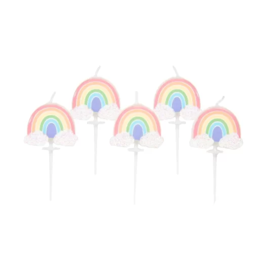 Anniversary House Pastel Rainbow Candles Set/5