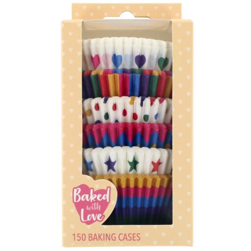 Baked with Love Baking Cups Rainbow Brights 150st
