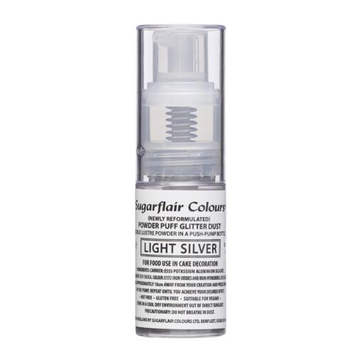 Sugarflair Pumpspray Glitter Dust Light Silver