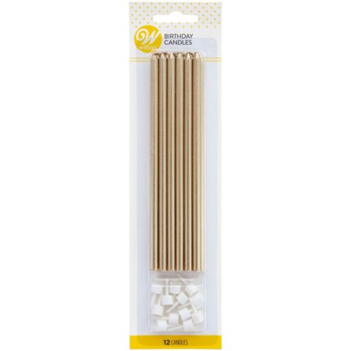 Wilton Birthday Candles Extra Tall Gold