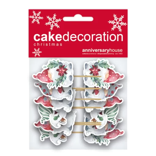 Anniversary House Gnome Cupcake Prikkers Set/12