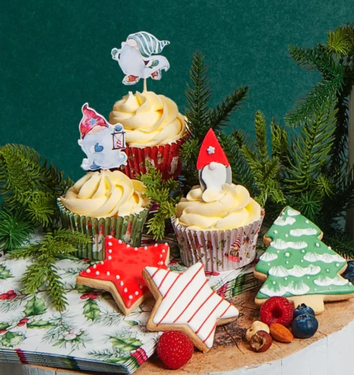 Anniversary House Gnome Cupcake Prikkers Set/12