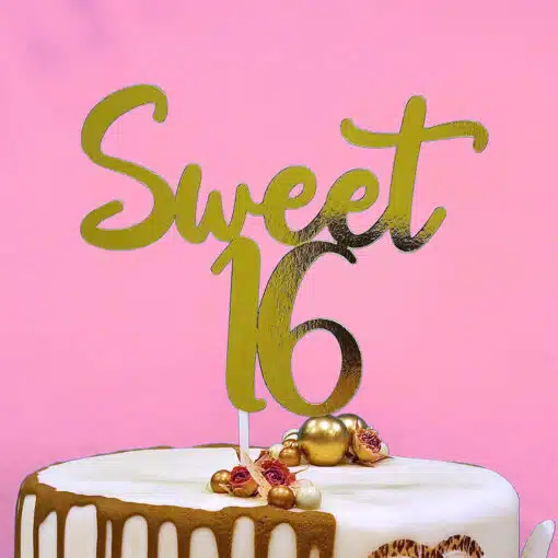 Happy Baking Taarttopper Sweet Sixteen