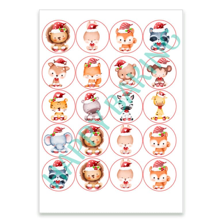 Eetbare Cupcake Toppers Kerst Super Cute koop je bij Happy Baking