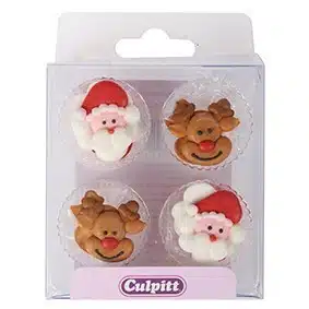 Culpitt Suikerdecoratie Kerstman & Rudolph