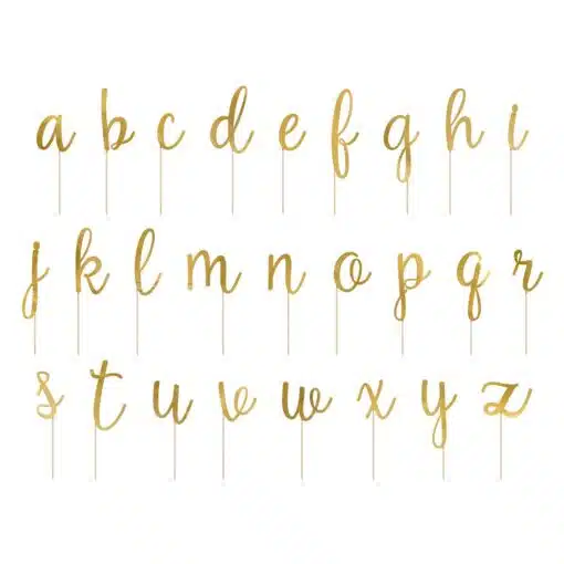 PartyDeco Alfabet Goud Set/53