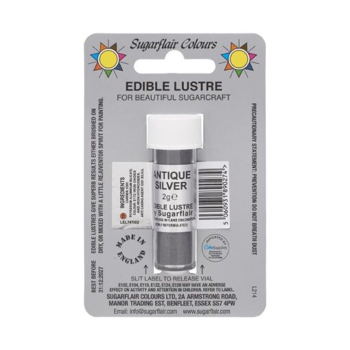Sugarflair Edible Lustre Antique Silver