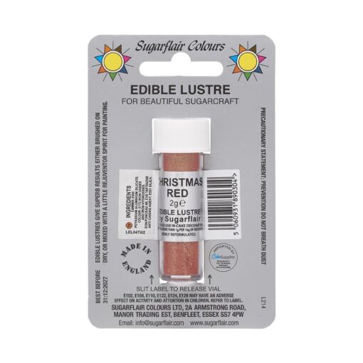 Sugarflair Edible Lustre Christmas Red