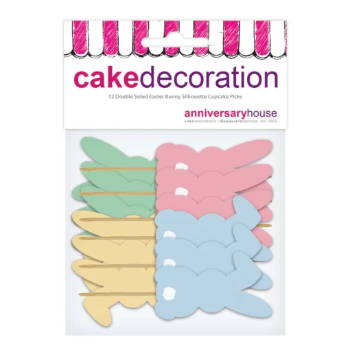 Anniversary House Easter Bunny cupcake Toppers