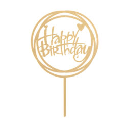 Dekora Cake topper Happy Birthday Gold