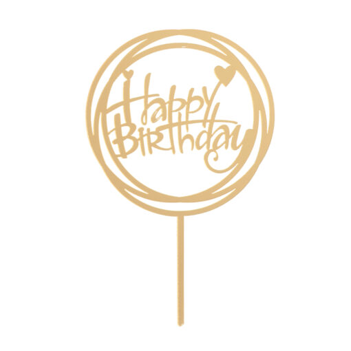 Dekora Cake topper Happy Birthday Gold