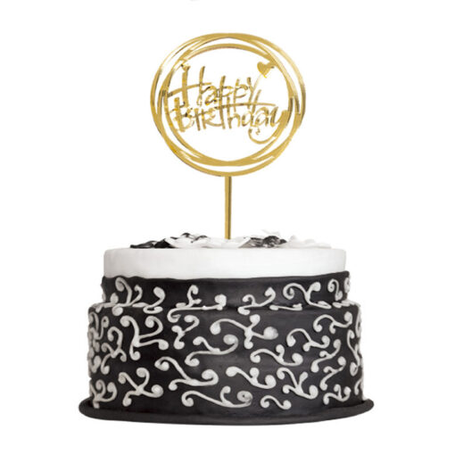 Dekora Cake topper Happy Birthday Gold