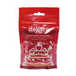 Dekora Confetti Hartjes Rood-wit