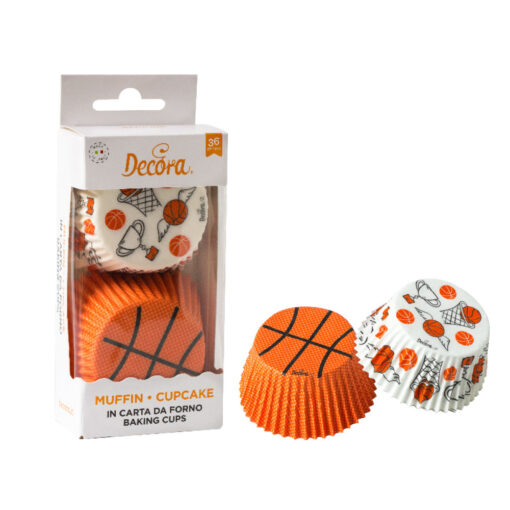 Decora Baking Cups Basket Ball