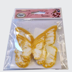 Crystal Candy Veined Butterflies White