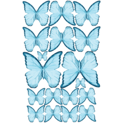 Crystal Candy Veined Butterflies Blue
