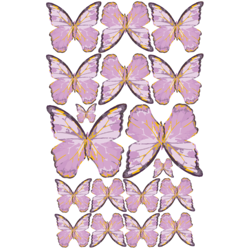 Crystal Candy Veined Butterflies