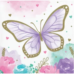 Anniversary House Butterfly Shimmer Servetten 16st