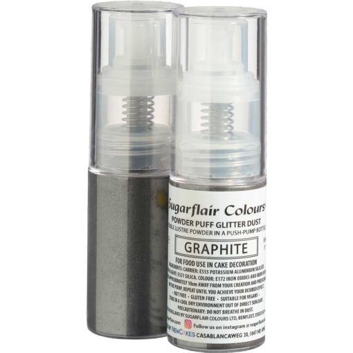 Sugarflair Pump Spray Glitter Graphite