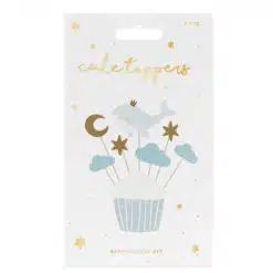 PartyDeco Cupcake Topper Set Walvis