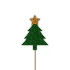 Anniversary House Glitter Tree Cupcake Toppers