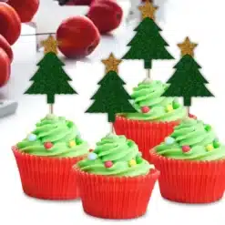 Anniversary House Glitter Tree Cupcake Toppers