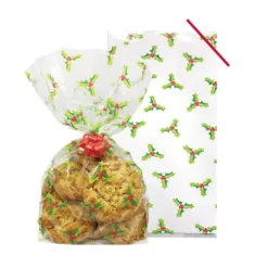 Anniversary House Holly Print Cello Bags Set/20