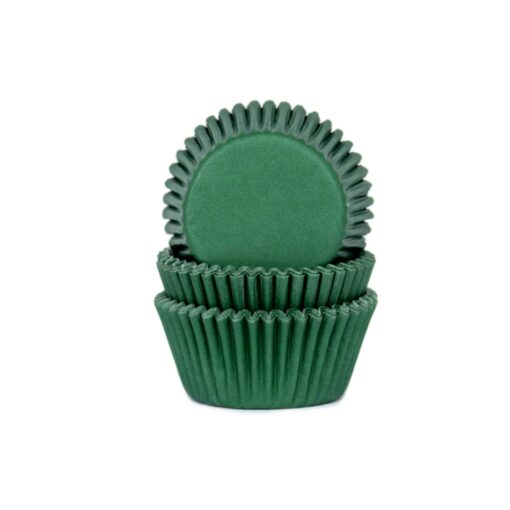 House of Marie Mini Baking Cups Donkergroen