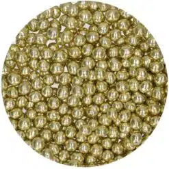 FunCakes Crispy Choco Pearls Metallic Yellow
