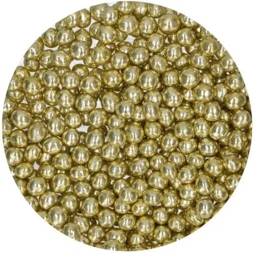 FunCakes Crispy Choco Pearls Metallic Yellow
