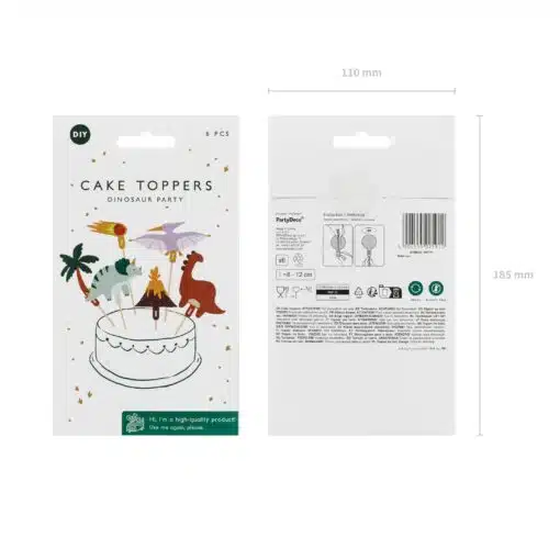 PartyDeco Cupcake Toppers Dinosaurus
