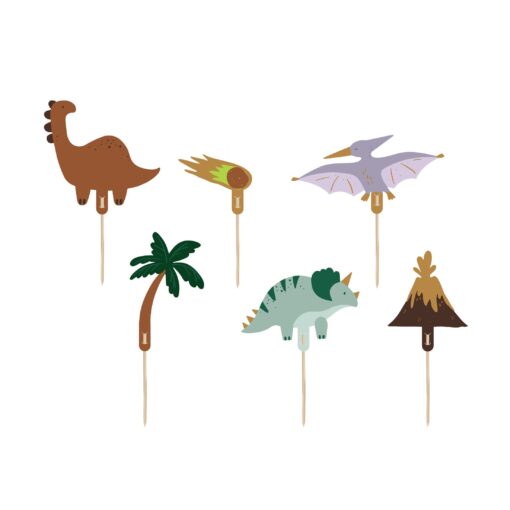 PartyDeco Cupcake Toppers Dinosaurus