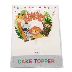 Taarttopper Jungle Dieren Happy Birthday