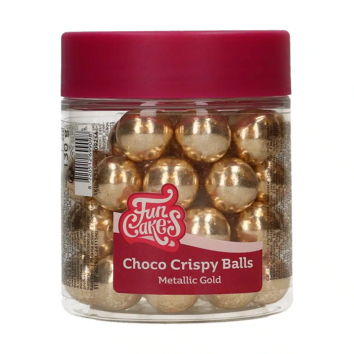 FunCakes Choco Crispy Balls Metallic Gold