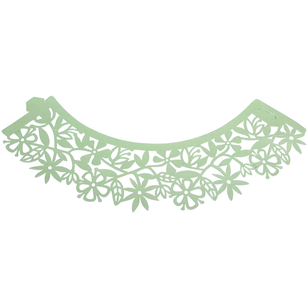 PME Cupcake Wrappers Flowers Light Green